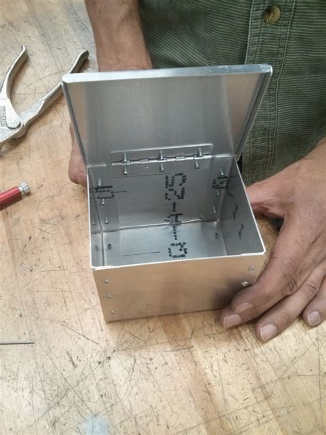 diy projects for a metal tool box lid|how to fold sheet metal box.